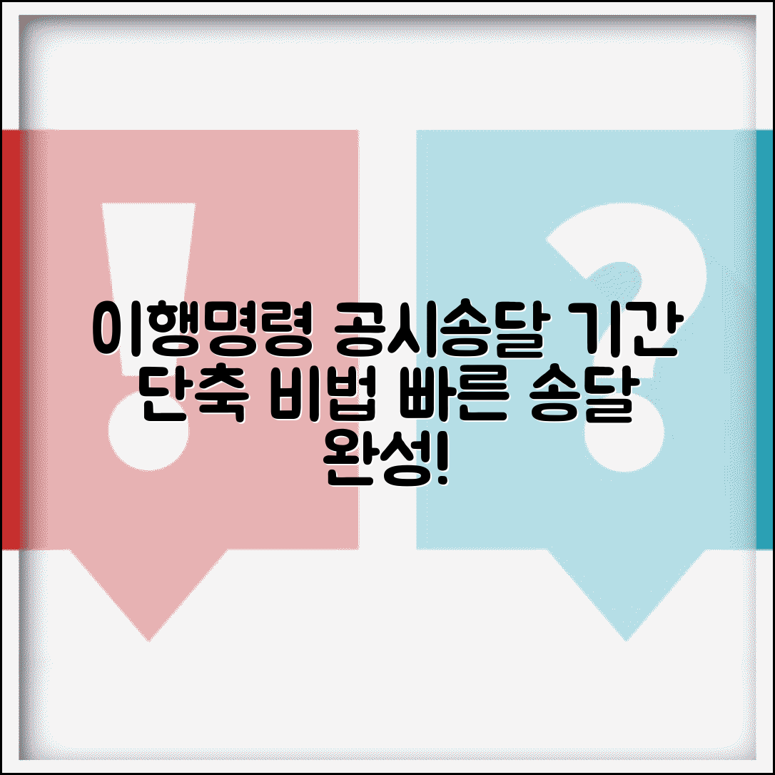 이행명령 공시송달 기간 | 공시송달 이행명령 송달 소요기간