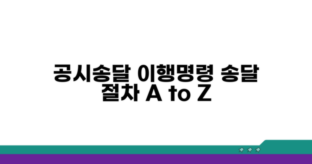 공시송달 이행명령 송달 절차