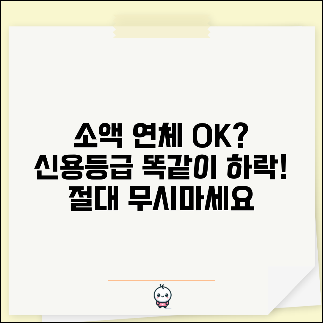 연체금액 적으면 괜찮나 | 소액 연체도 신용정보 등록과 신용등급 하락 동일 적용
