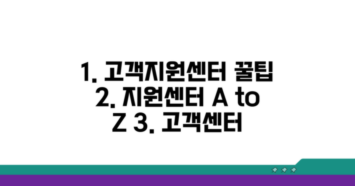 고객지원센터 활용 꿀팁