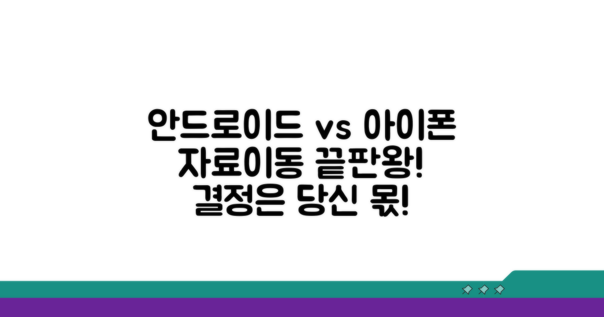 안드로이드 vs 아이폰 자료 이동 비교