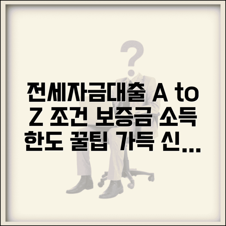 전세대출조건 보증금 소득 한도 | 전세자금대출 신청 완벽 가이드