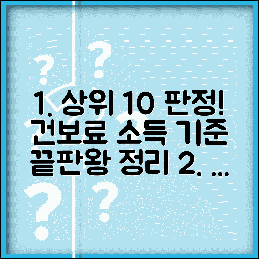 상위 10% 판정 기준 | 소득 건보료 기준 상위계층 완벽정리