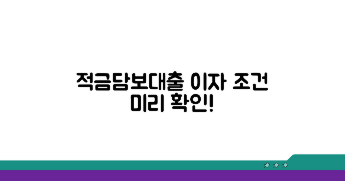 적금담보대출, 이자와 조건 미리 확인