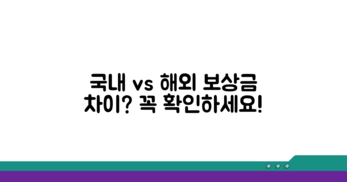국내선/국제선 보상금 차이점