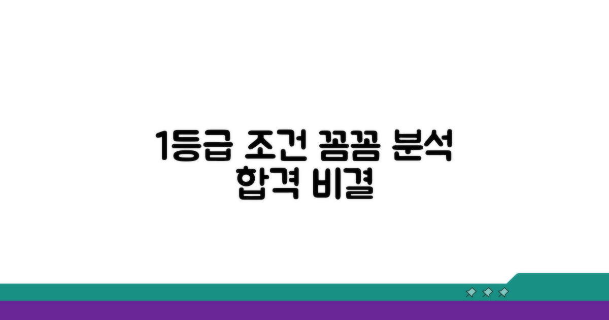 꼼꼼히 따져보는 1등급 조건