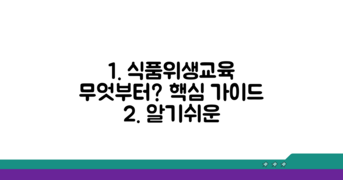 한국식품위생교육, 무엇부터 시작할까?