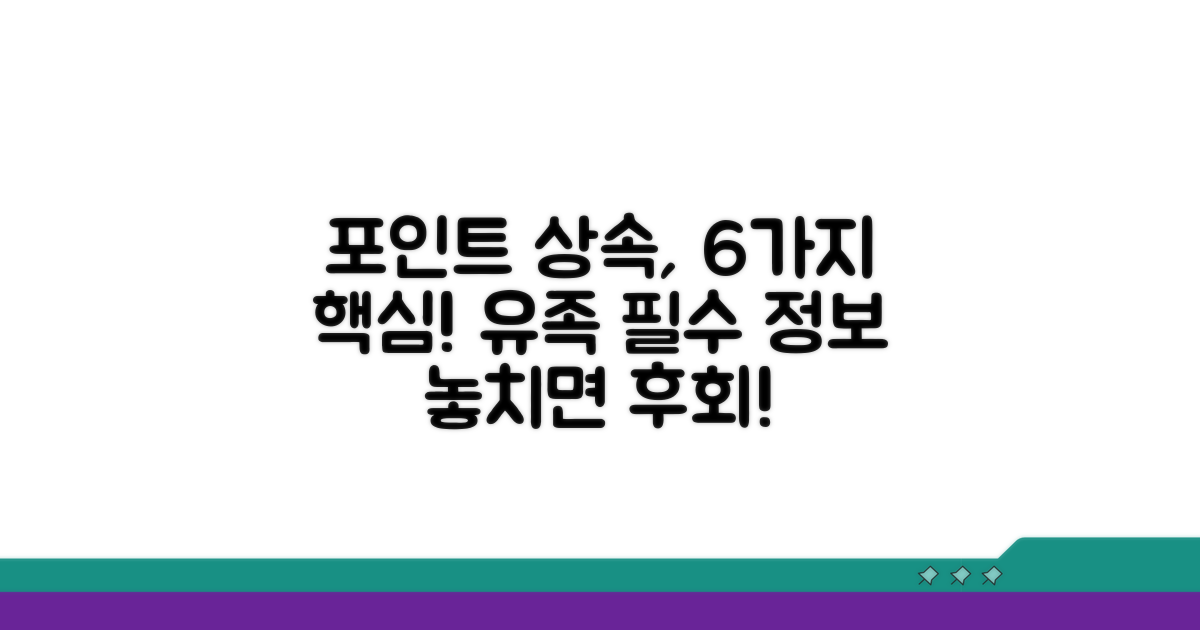 포인트 상속, 유족이 알아야 할 모든 것