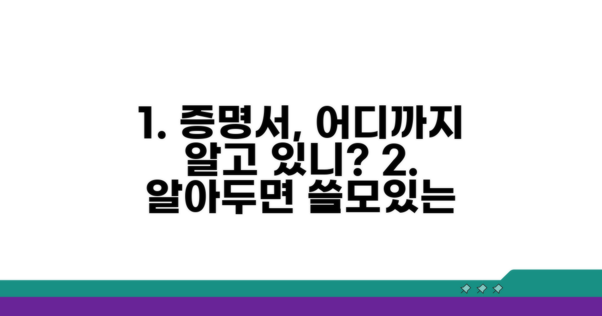 증명서 용도와 활용 범위