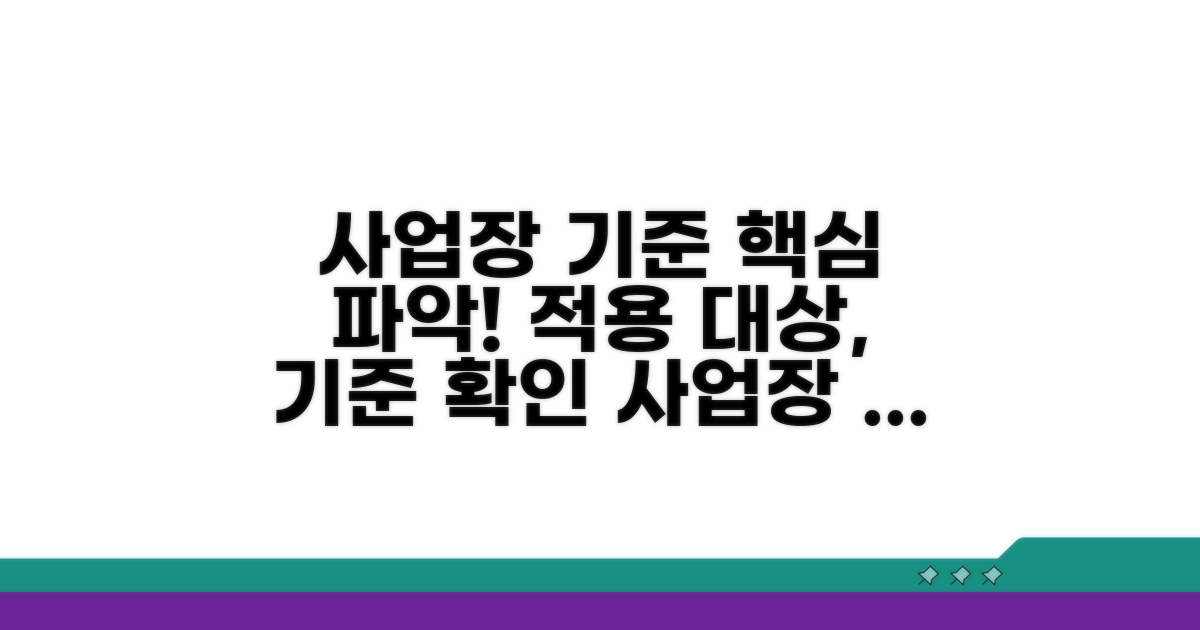 적용 대상 사업장과 기준 파악