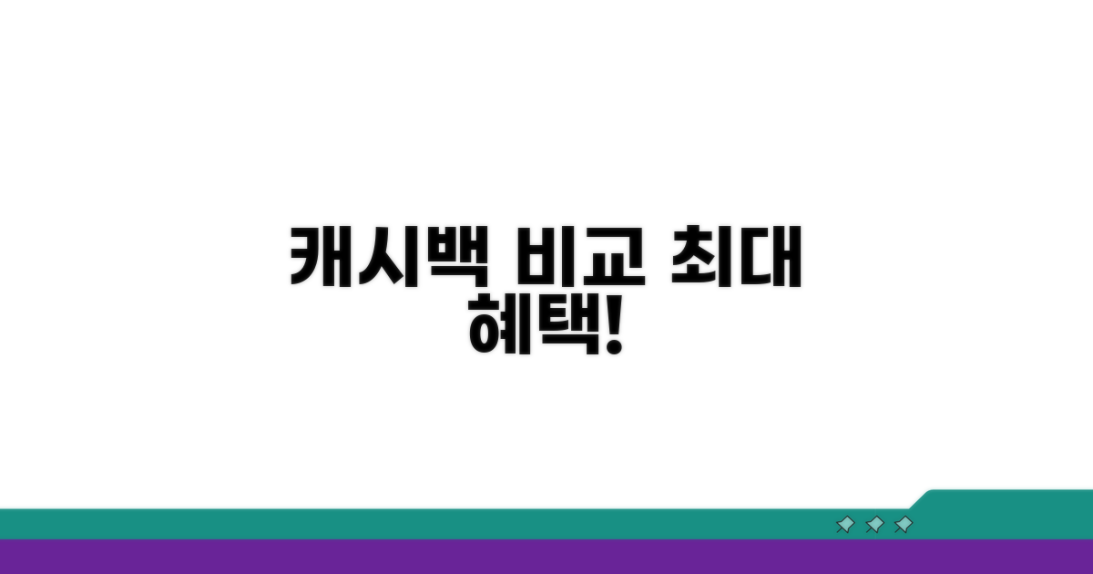캐시백 적립률 상세 비교
