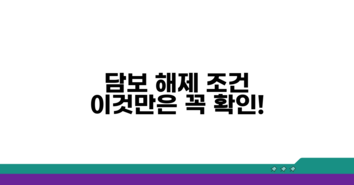 담보 해제 조건, 꼼꼼히 확인하세요
