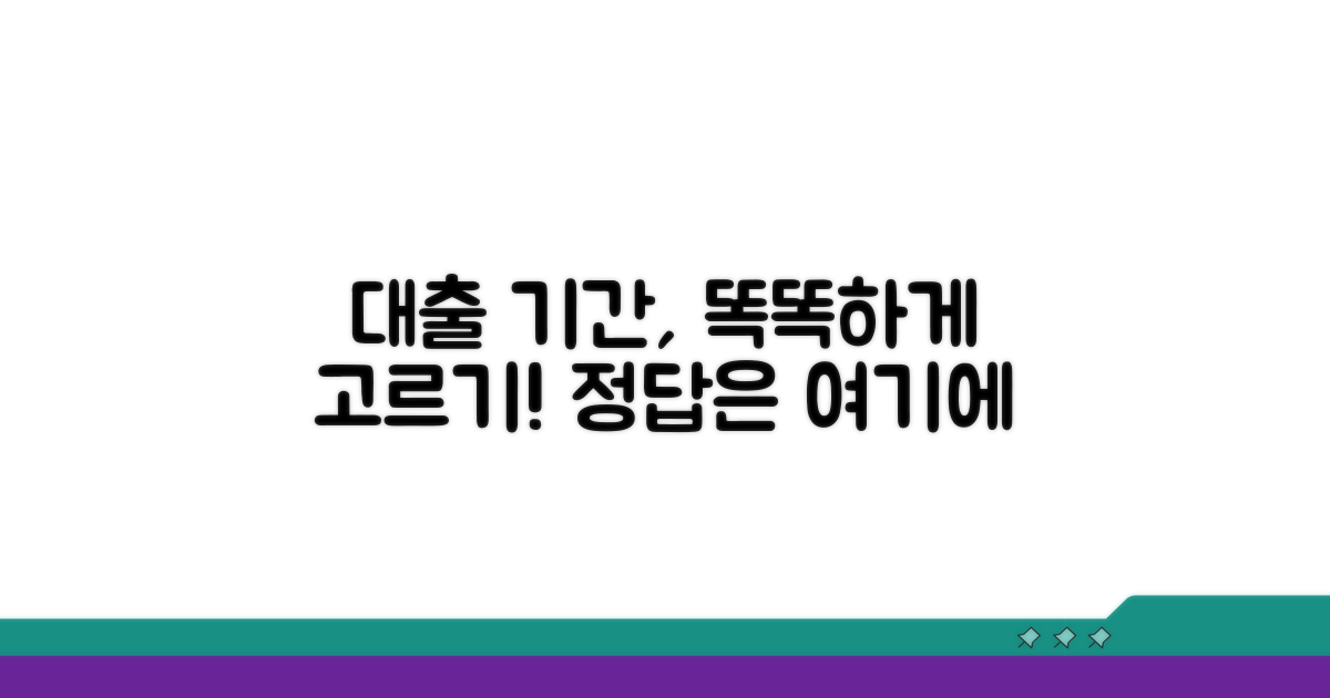 대출 이용 기간 선택 가이드