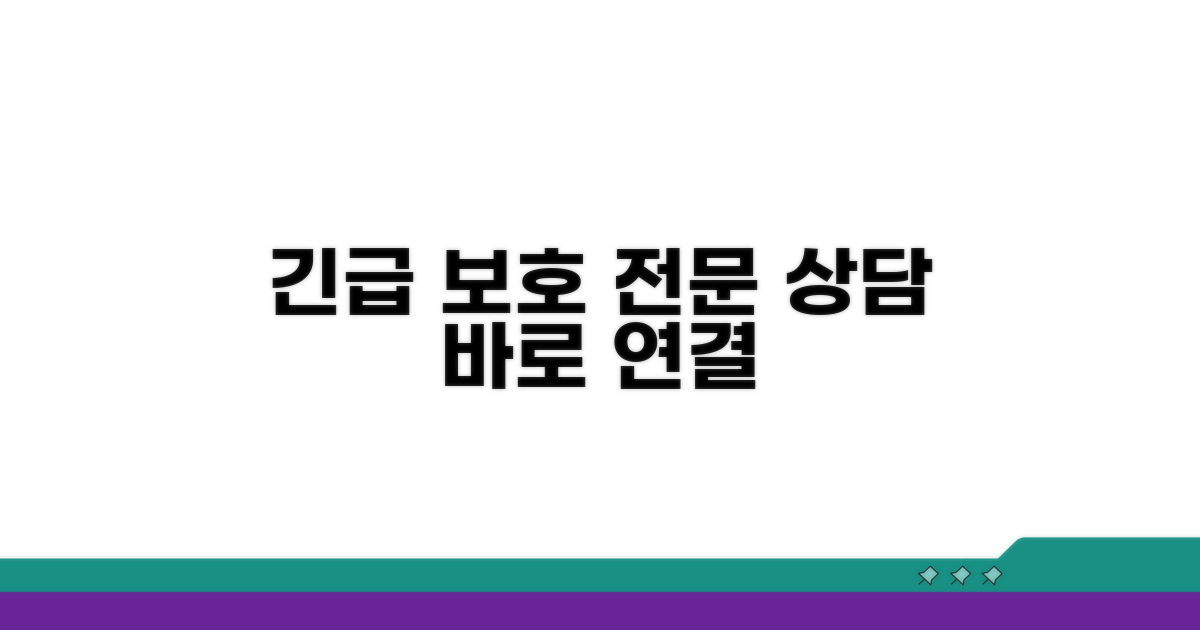 전문 상담 및 긴급 보호 절차