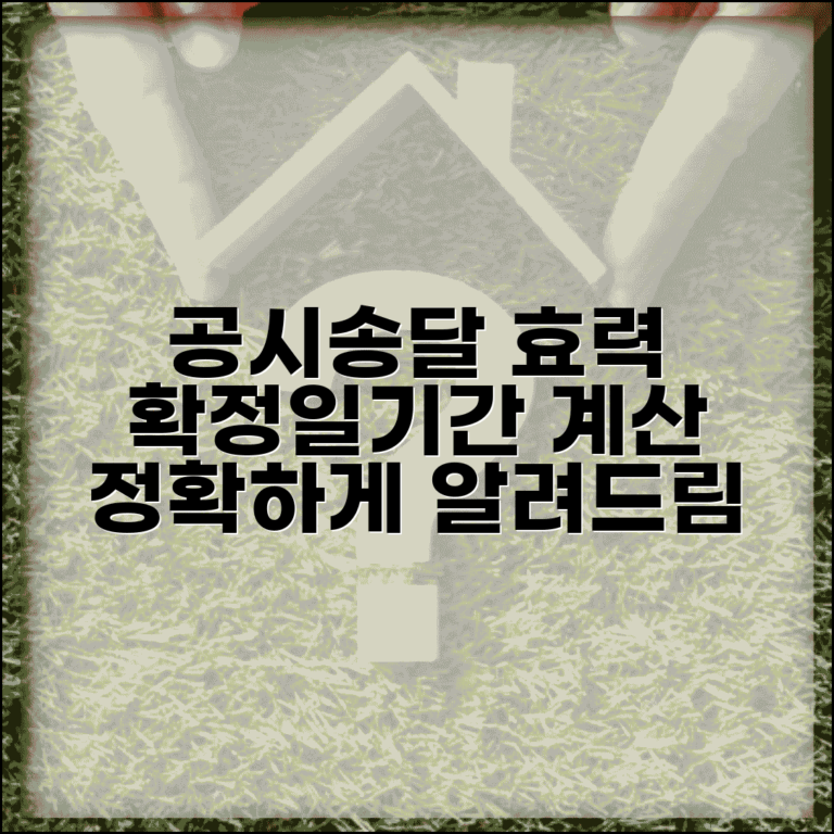 공시송달 확정일 계산 | 공시송달 효력발생 시점 및 기간 산정