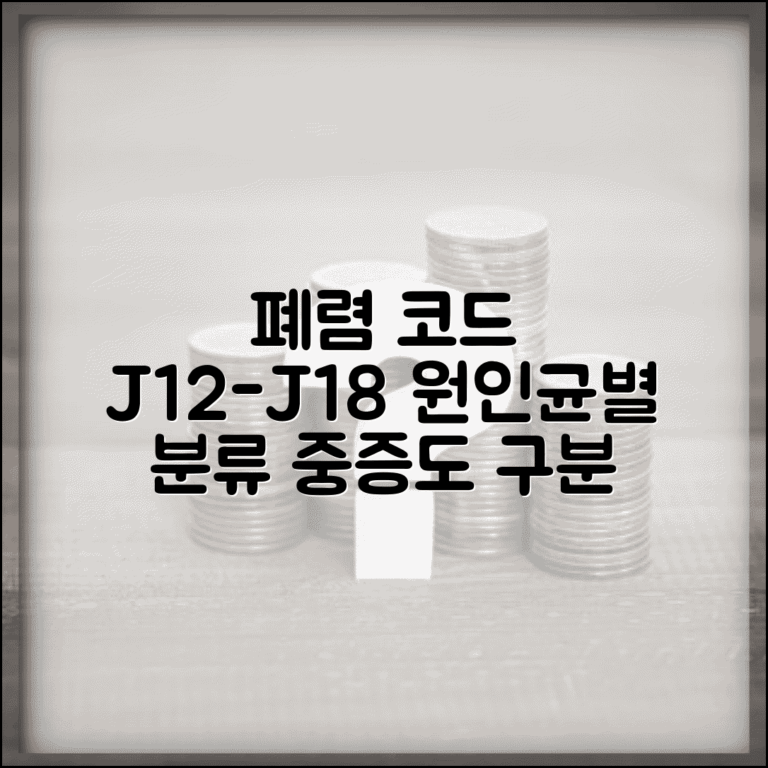 폐렴 진단코드 J12-J18 분류 | 원인균별 코드 구분과 중증도