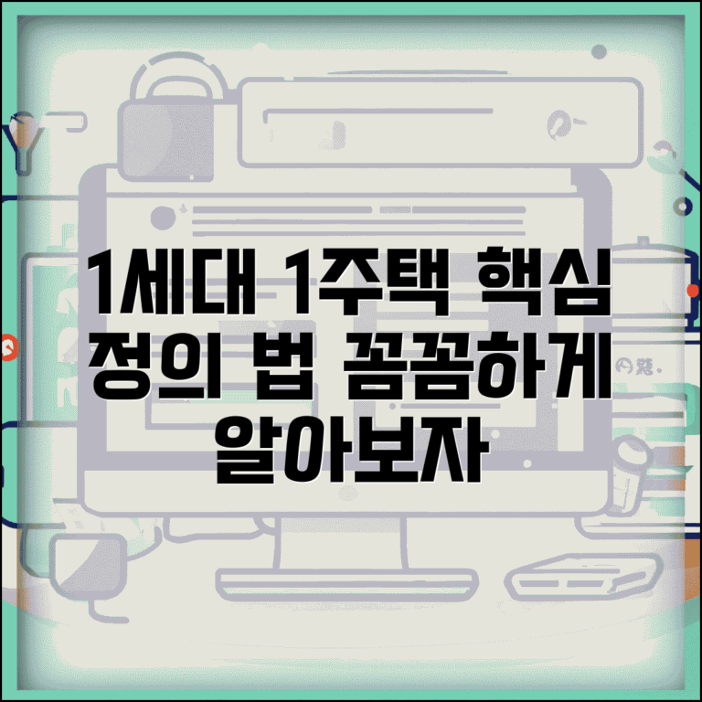 1세대 1주택 뜻과 정의 | 1세대 1주택 개념과 법적 의미