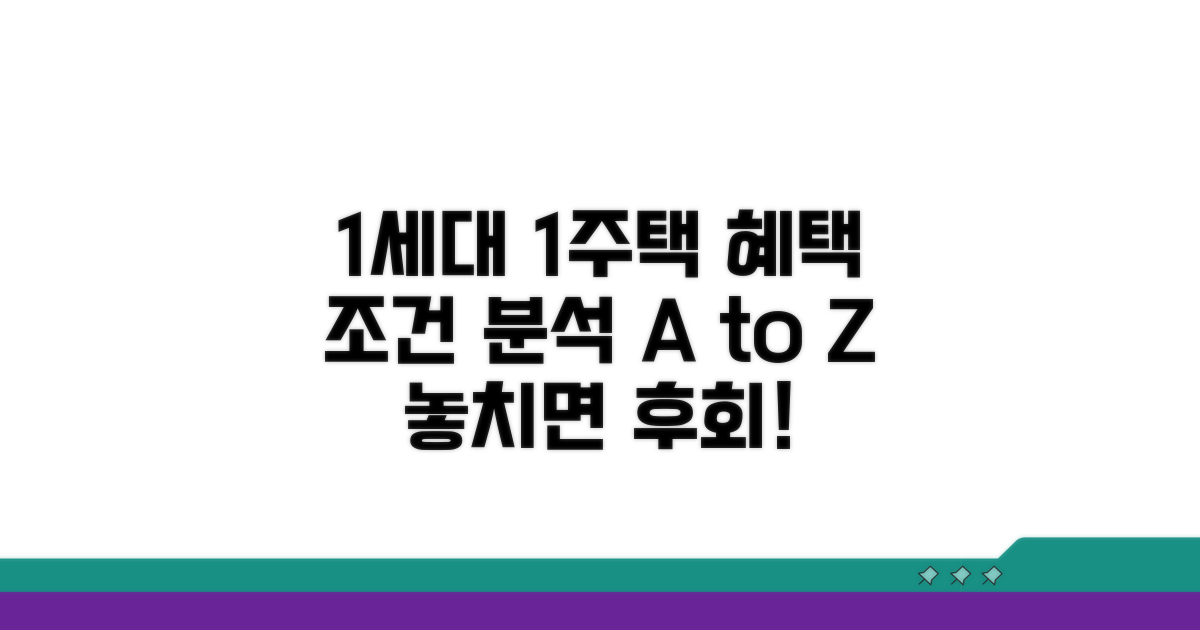 1세대 1주택 조건 및 혜택 분석