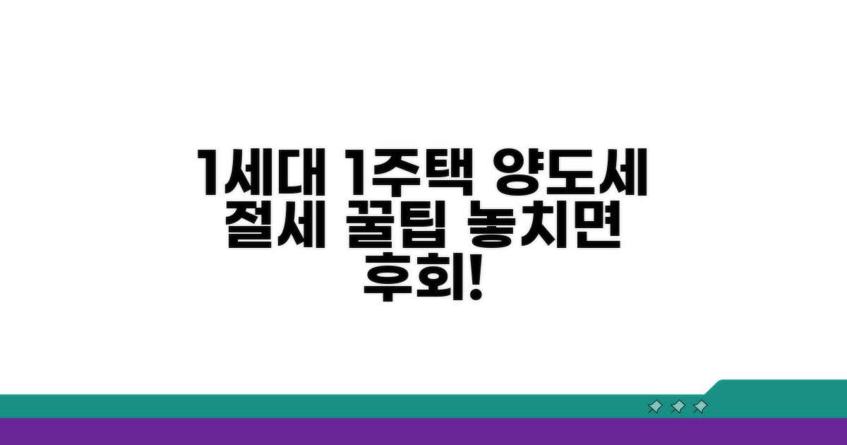 1세대 1주택 양도세 절세 방법