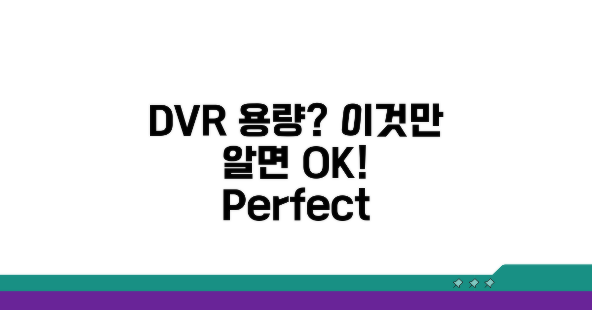 DVR 저장 용량 선택 기준
