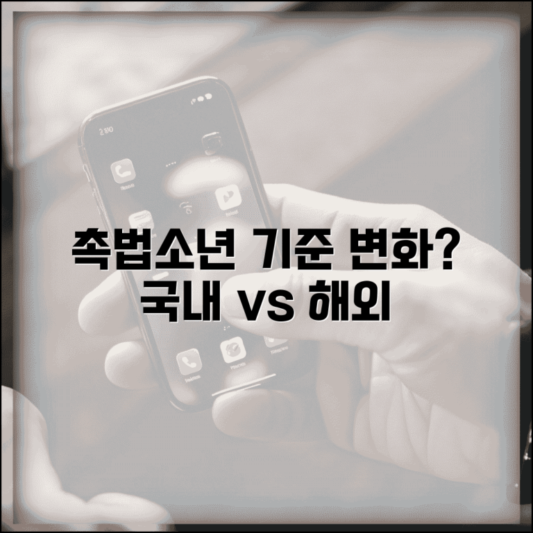 촉법소년 연령 기준과 변화 | 국내외 기준 비교와 개정 논의