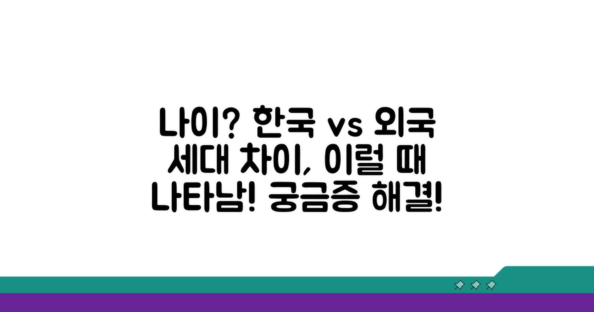 국내외 연령 비교, 어떤 차이?