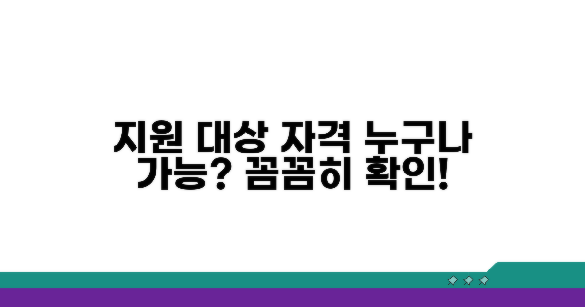 지원 대상 및 자격 요건