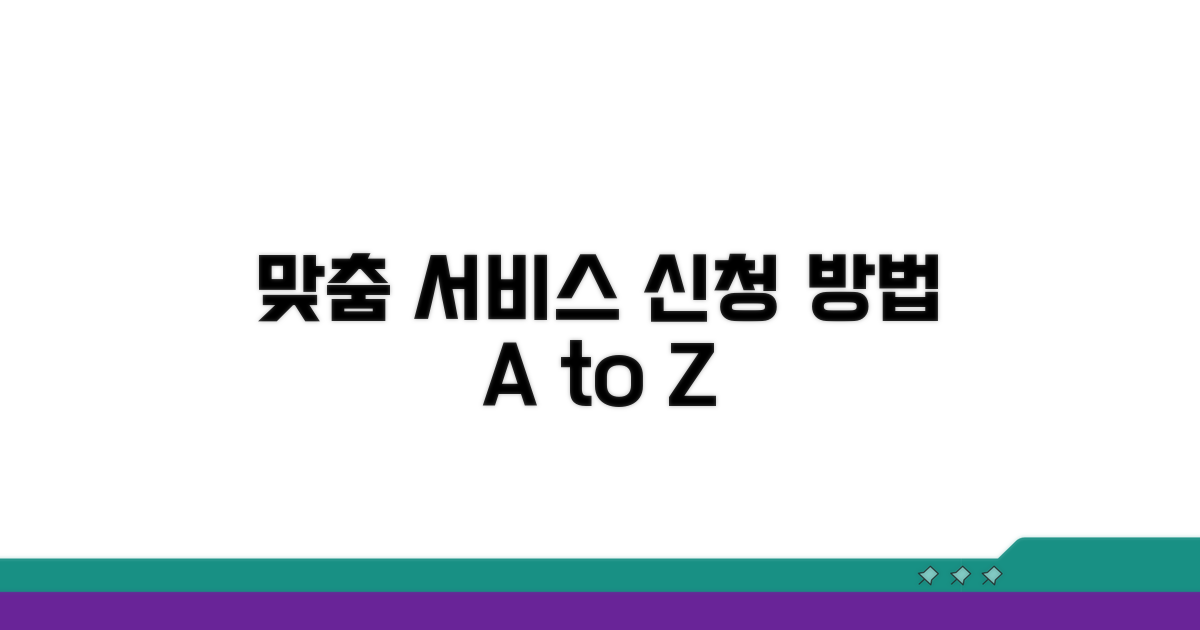 맞춤형 서비스 신청 방법