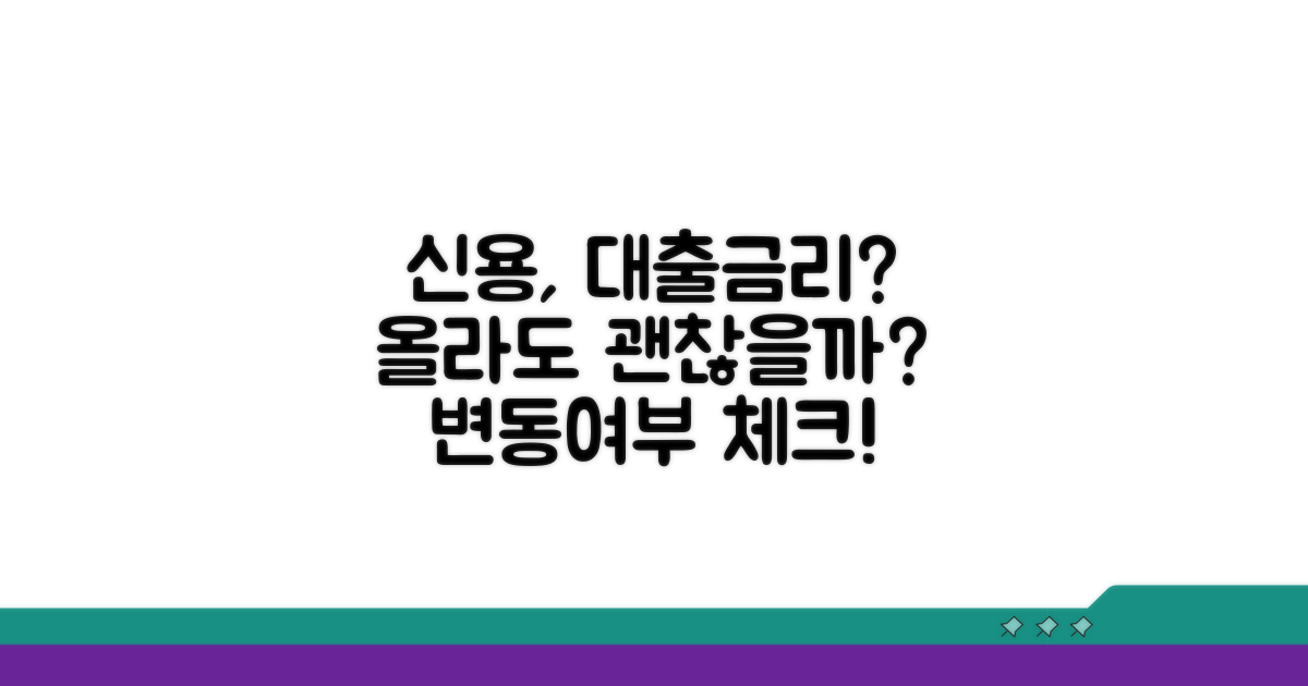 기존 대출 금리, 신용하락 시 변동될까?