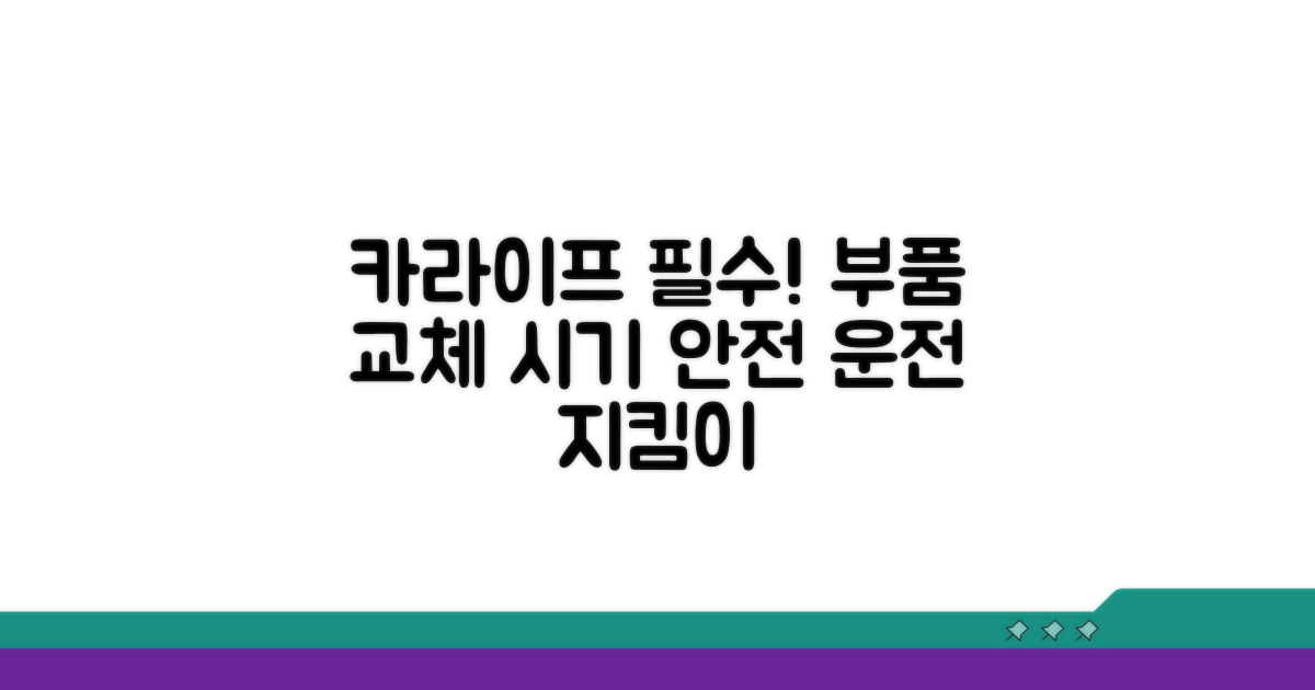 안전한 운행 위한 교체 시기