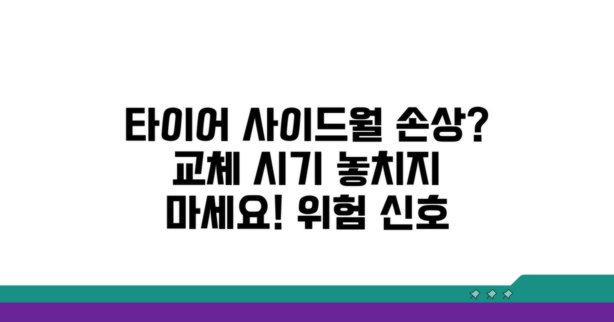사이드월 손상, 교체는 언제?