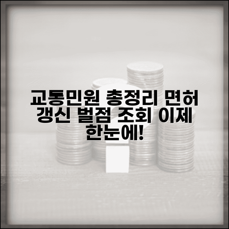 교통민원실 업무 총정리 면허 갱신 벌점 조회