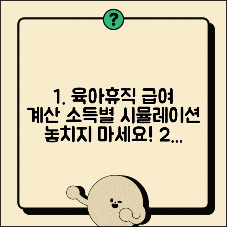 육아휴직급여 계산과 소득별 시뮬레이션 공제