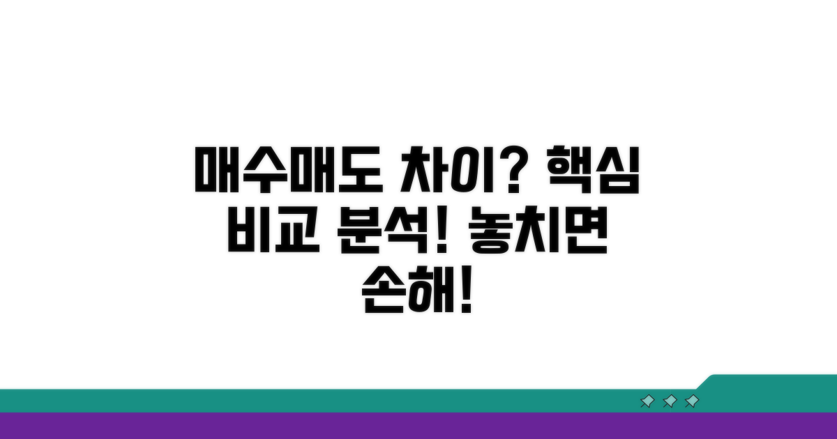 매수 매도 시세 차이 비교 분석