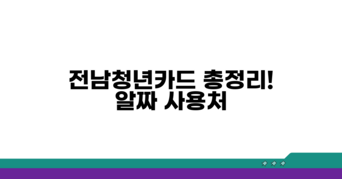 전남청년카드 사용처 총정리