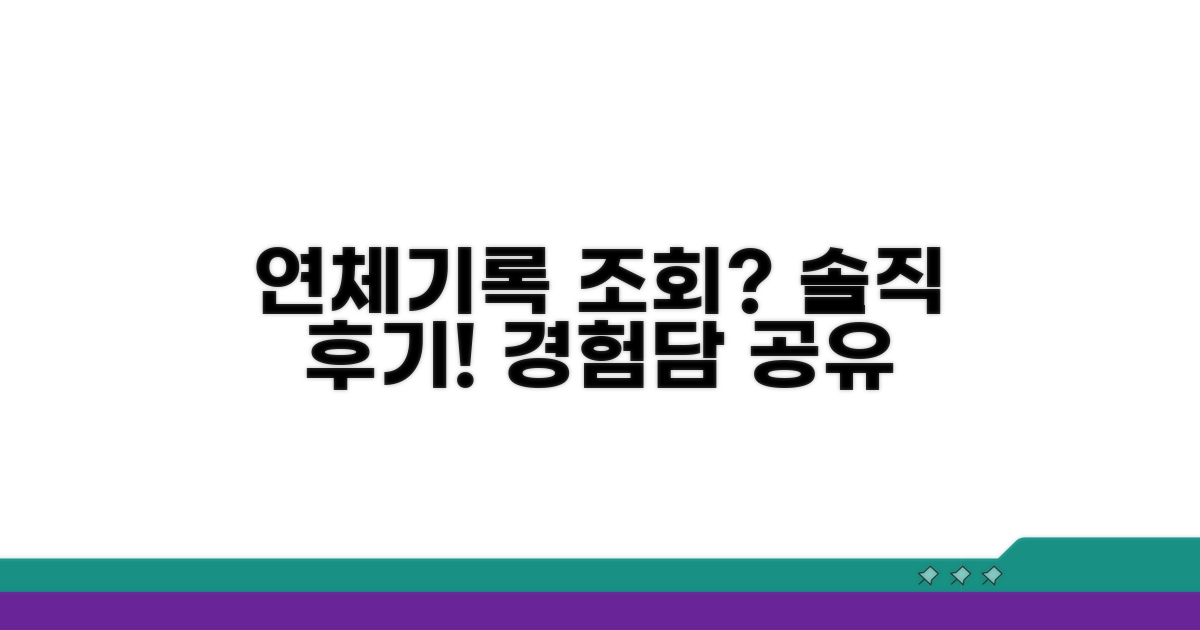 연체기록 조회, 실제 경험담 공유
