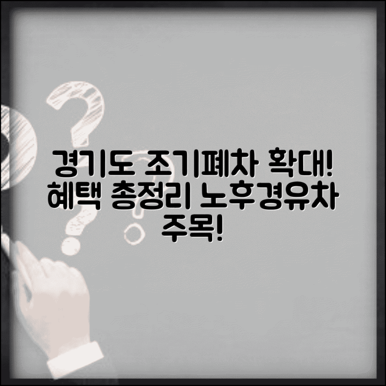 경기도 조기폐차 지원 확대와 노후경유차 혜택 총정리