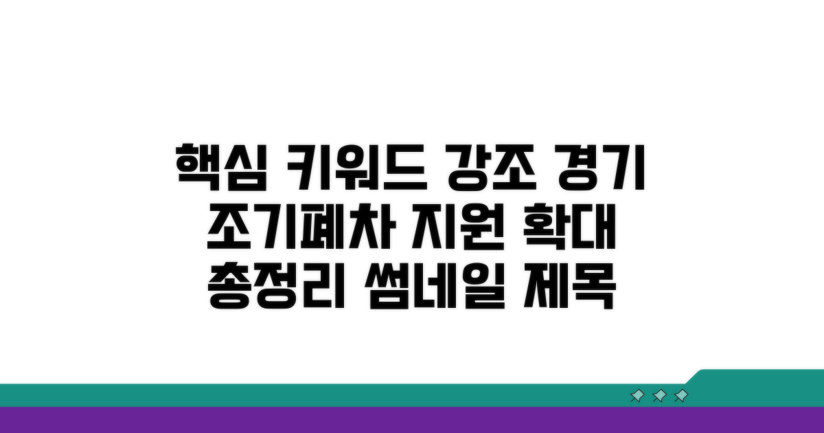경기도 조기폐차 지원 확대 총정리