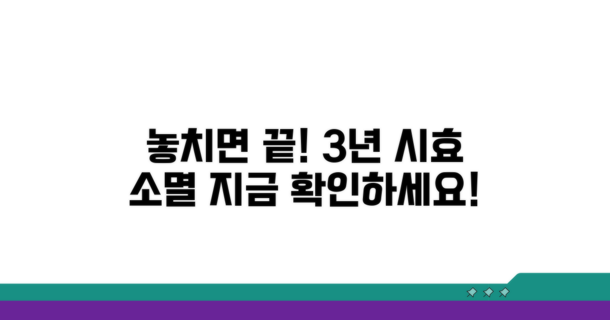 3년 시효 소멸, 놓치면 안 되는 기간