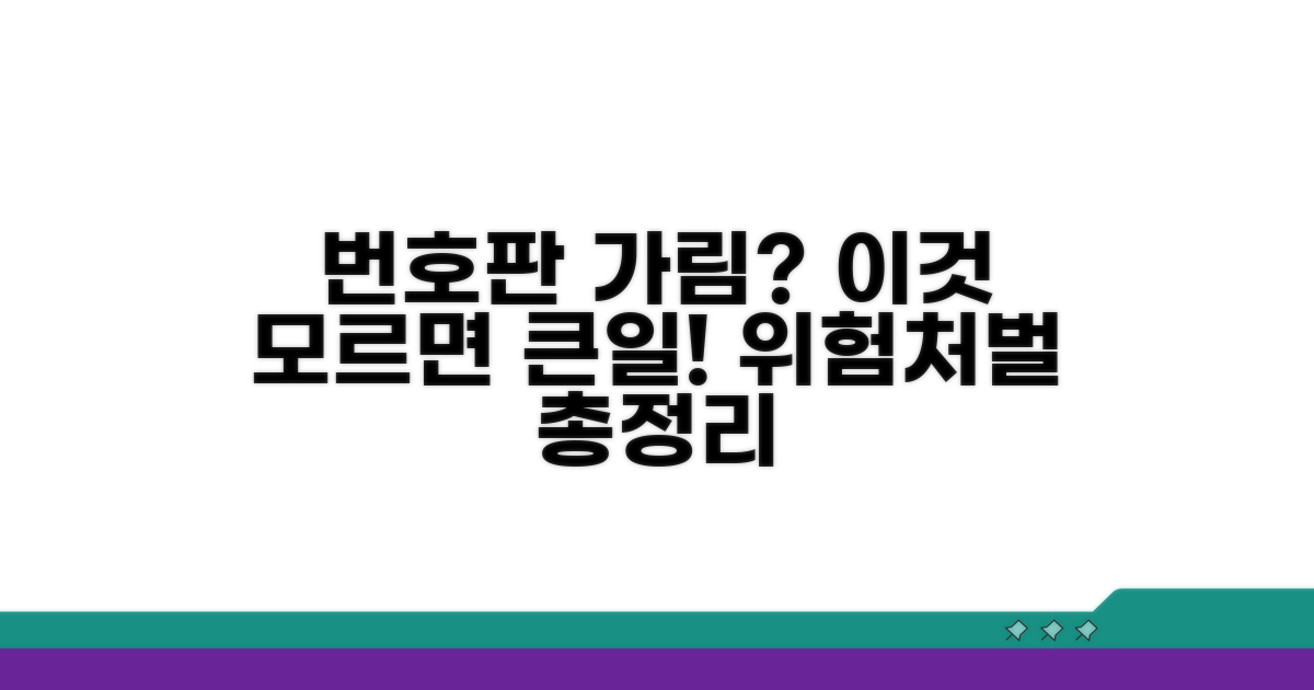 번호판 가림, 위험과 처벌 총정리