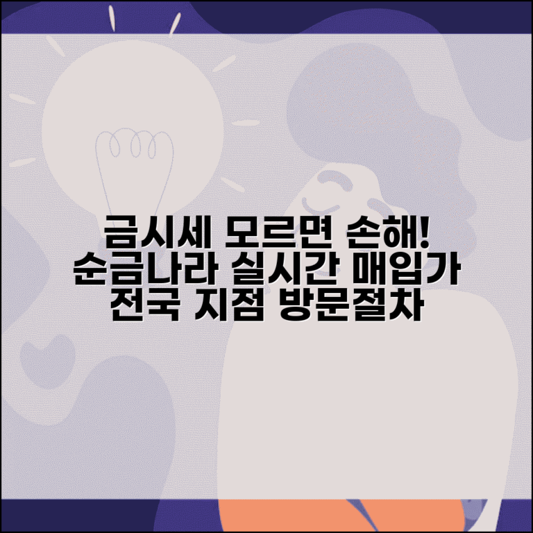 금시세 순금나라 매입가 | 전국 지점별 실시간 시세 확인 및 매입 절차 총정리