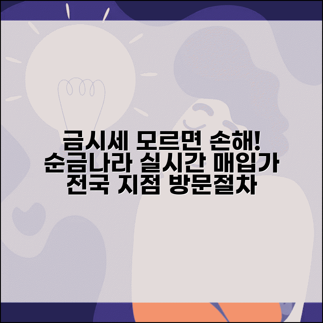 금시세 순금나라 매입가 | 전국 지점별 실시간 시세 확인 및 매입 절차 총정리