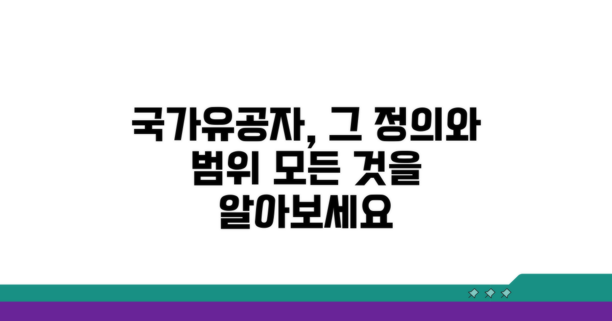 국가보훈대상자 정의와 범위