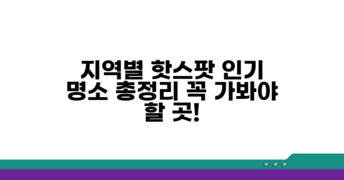 지역별 인기 명소 총정리
