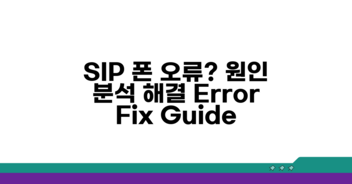 SIP 폰 등록 오류 원인 분석