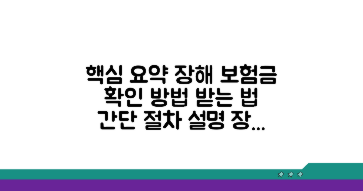 장해 보험금 산정 절차