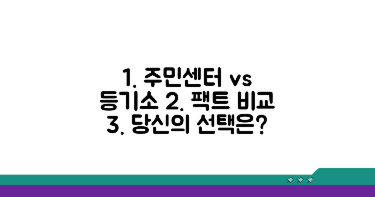 주민센터 vs 등기소, 어디가 좋을까?