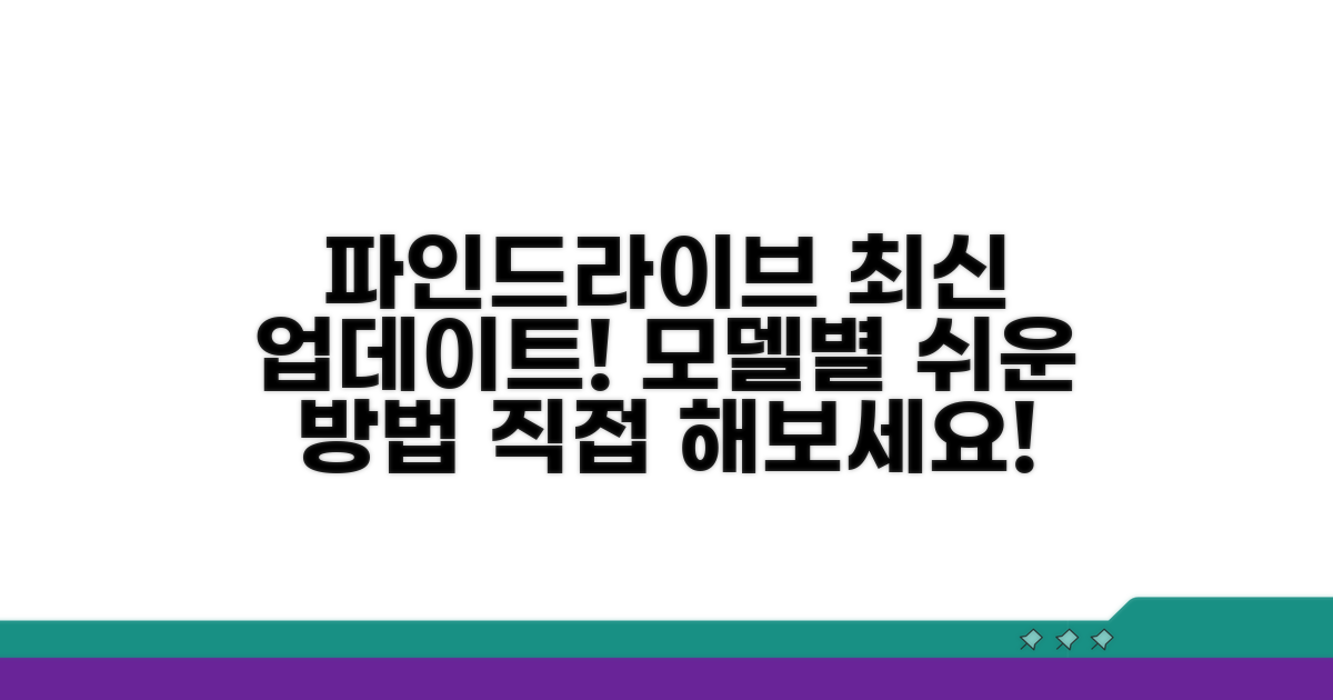 파인드라이브 업데이트, 모델별 쉬운 절차