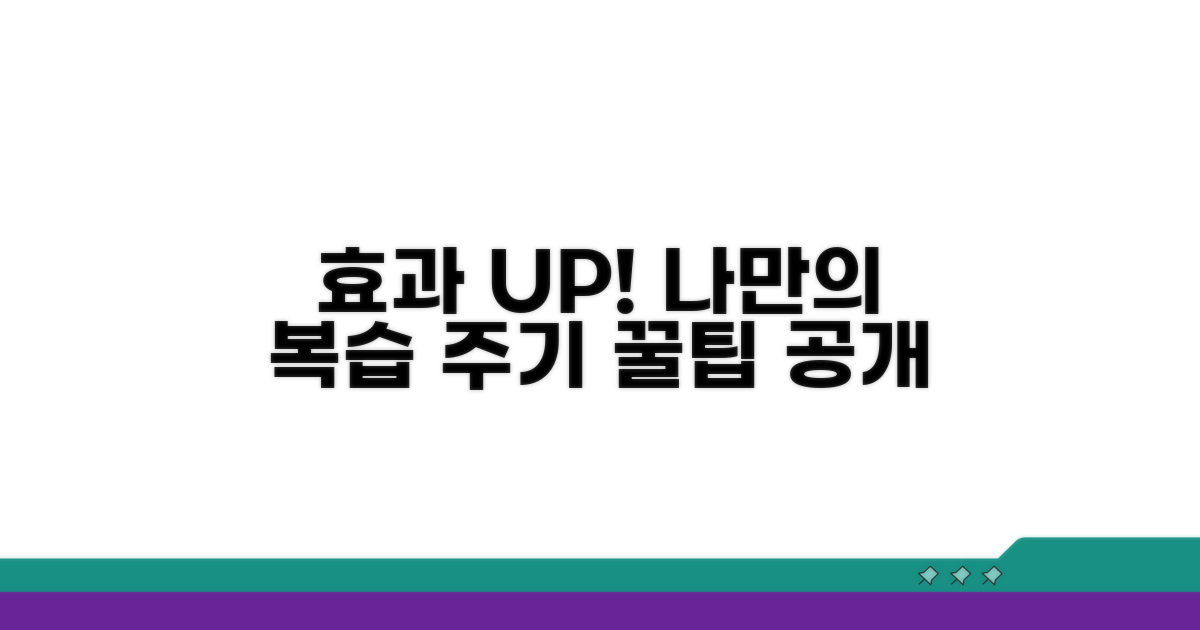 효과 극대화! 나만의 복습 주기 찾기