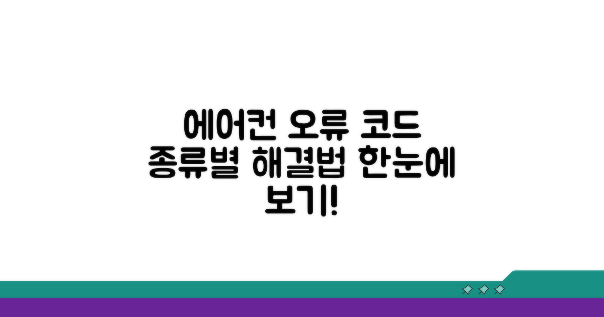 에어컨 오류 코드 총정리